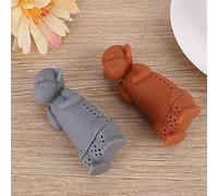 SPYMINNPOO Filtre D'infuseur de Passoire à thé de Singe de Dessin animé Mignon en Silicone pour le Cadeau de Préparation de thé pour les Amateurs de café Gris 2 Pièces pour la Relaxation de L'heure du