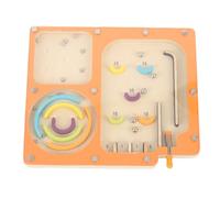 SPYMINNPOO Game de Labyrinthe de Flipper en Bois Maple Wood Handheld Interactive Learning Jouet avec une Balle de Piste pour Coordination Logic Training Family Interaction