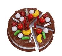 SPYMINNPOO Gâteau d'anniversaire DIY, Jouet de Simulation, Ensemble éducatif pour Enfants de Plus de 3 Ans, Merveilleux, Bleu Chocolat, Rose, pour Garçons et Filles, en Plastique ([Chocolat]