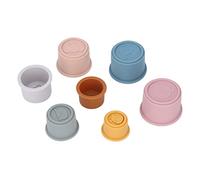 SPYMINNPOO Gobelets Empilables Colorés pour Bébés - 7 Pièces de Gobelets Empilables en Silicone pour Animaux - Développe Les Compétences Cérébrales et Corporelles Idéal pour à L'heure du Bain