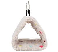 SPYMINNPOO Hamac en Peluche pour Hamster, Nid Doux à Suspendre pour Petits Animaux de Compagnie, Sugar Glider Myna Birds, Hamac Pliable pour Hamster et Perroquets 16,3 X 12,2 X 12,4 Cm, Bleu (Petite