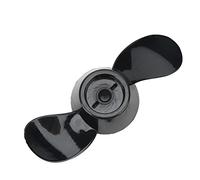 SPYMINNPOO Hélice de Remplacement à 2 Lames en Plastique épaissie pour Moteur Hors-Bord pour Moteurs 12V 24V Noir Eau Aviron