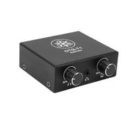 SPYMINNPOO Interface Audio USB, Niveau Matériel de Carte Son, Transmission à Faible Latence avec Deux Prises Casque pour Enregistrement en Streaming en Direct, Téléphone, PC, Ordi