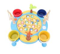 SPYMINNPOO Jeu de Pêche Magnétique, Jouets de Jeu Rotatifs, Jouet de Pêche avec Planche Rotative, 4 Pôles, Musique pour Garçons et Filles