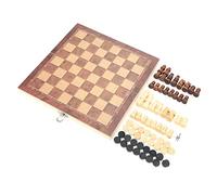 SPYMINNPOO Jeu de société de Dames, Damier en Bois, Jeu Interactif adapté aux Voyages pour la Famille et Les Enfants (S)