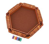 SPYMINNPOO Jeu de société en Bois avec Boîte Fermée, Jeu de Dés Mathématiques avec Marqueurs Colorés, Idéal pour Les Réunions de Famille, Matériau en Tilleul de qualité Supérieure