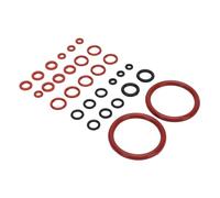 SPYMINNPOO Joint d'étanchéité pour Machine à café de qualité Alimentaire, Artisanat d'étanchéité Précis pour Usage Domestique, Noir et Rouge, 15 Pièces (30PCS)