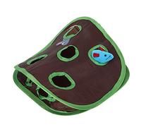 SPYMINNPOO Jouet Interactif pour Chat, Souris de Chasse Pop-up avec Boule de Cloche pour Plusieurs Chats, Matériau en Toile Durable, Conception à 9 Trous pour les Jeux de Recherche et de Dissimulation