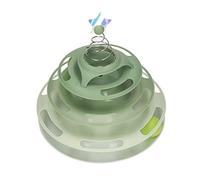 SPYMINNPOO Jouet Rotatif pour Chat, étoile à Ressort Interactive à 4 Niveaux pour Fournitures de Chaton, Coussin Antidérapant pour Un Processus de Jeu Fluide (Type 1)