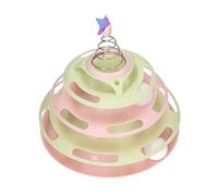 SPYMINNPOO Jouet Rotatif pour Chat, étoile à Ressort Interactive à 4 Niveaux pour Fournitures de Chaton, Coussin Antidérapant pour Un Processus de Jeu Fluide (Tapez 4)