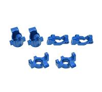 SPYMINNPOO Kit D'assemblage de Direction RC en Alliage D'aluminium Pratique et Cool pour Latrax Teton 1/18, Ensemble D'assemblage de Groupe de Direction RC D'apparence Exquise pour en Métal, (Blue)