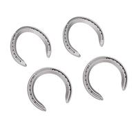 SPYMINNPOO Kit de Fer à Cheval en Alliage D'aluminium Solide, Outil D'équitation pour Utilisation sur Sol Dur Antidérapant, Ensemble de 4 Pièces Applicable pour Les Chevaux avec Plus d'exercice ou