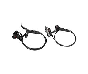 SPYMINNPOO Kit de Frein à Disque de Vélo,M4 Kit de Freins à Disque à Pression D'huile VTT MT420 Étriers Avant Arrière 4 Pistons avec 1 Paire de Rotor de Frein à Disque 160 Mm de Plaquette Mécanique