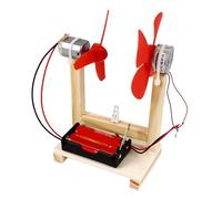 SPYMINNPOO Kit de Générateur de Puissance pour Enfants, Jouet éducatif de Générateur de Vent de Bricolage, Ensemble de de Vent écologique, Jouet de de en Bois pour Les Esprits Curieux, de de 1,5 V