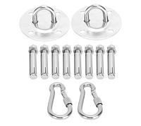 SPYMINNPOO Kit de Suspension de Balançoire en Acier Inoxydable, Plaque de Montage au Plafond pour Hamac de Yoga Robuste avec capacité de Charge de 1000 Kg, pour Une Installation Sûre et