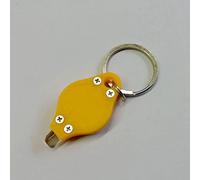 SPYMINNPOO Lampe de Poche Porte-clés, Lampe Porte-clés UV Compacte en PP avec Batterie CR2016 pour l'inspection des Hôtels et le Contrôle de sécurité (YELLOW)