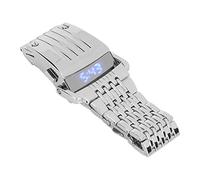 SPYMINNPOO Les Hommes LED Numériques Observent avec Un Trouble, Un Matériau en Alliage, adapté au Style sans Sol, Pratique à Utiliser (Lumière Bleue argentée LED)