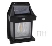 SPYMINNPOO Les Lumières du Mur de Mouvement du Capteur Solaire, Les Lumières Murales Solaires sans Fil à 3 Vitesses pour la Porte du Jardin de Garage de Porte D'entrée (BLACK)