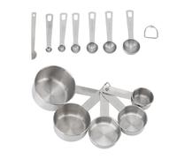 SPYMINNPOO Lot de 12 Tasses à Mesurer Durables en Acier Inoxydable, Cuillères pour la Cuisson, Large Gamme D'applications pour les Amateurs de Cuisine, 349 G