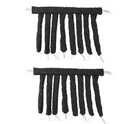 SPYMINNPOO Lot de 2 bigoudis sans chaleur pour cheveux - Utilisation sûre - Convient à tous les types de cheveux (noir)