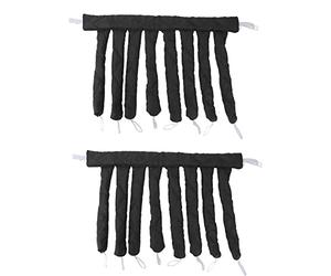 SPYMINNPOO Lot de 2 bigoudis sans chaleur pour cheveux - Utilisation sûre - Convient à tous les types de cheveux (noir)
