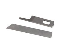 SPYMINNPOO Lot de 2 Couteaux de Surjet à Lame Supérieure et Inférieure en Acier pour Machine à Coudre Industrielle, Lames de Rechange Durables pour Siruba 747, Matériau de Haute qualité pour une