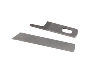 SPYMINNPOO Lot de 2 Couteaux de Surjet à Lame Supérieure et Inférieure en Acier pour Machine à Coudre Industrielle, Lames de Rechange Durables pour Siruba 747, Matériau de Haute qualité pour une
