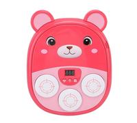 SPYMINNPOO Machine à Boxe de Musique pour Les Enfants Cible de Punch Intelligent pour Les Enfants, Dessin animé des Ours avec 8 Modes Sonores, équipement d'exercice Idéal pour Les 5 à 12 Ans (Pink)