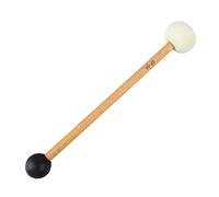 SPYMINNPOO Maillet de Batterie, Bâton de Percussion en Bois avec Tête en Feutre Doux pour Accessoires de Timbales de Grosse Caisse, Excellente qualité Sonore (Noir et Blanc SP 04 23cm)