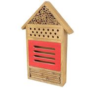 SPYMINNPOO Maison en Bois pour Insectes et Abeilles, Encourageant la Nidification des Insectes, Fosse de Décoration de Jardin pour Enfants et Adultes, Couleur Platane en Bois 7,7x1,5x11,7 Pouces