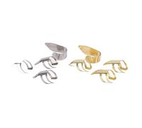SPYMINNPOO Médiators en Métal, Accessoires Réglables pour Guitare Banjo ukulélé avec Forme Ouverte pour un Contrôle Supplémentaire, Son Plus Riche, Protection de Guitare Classique