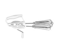SPYMINNPOO Mélangeur à œufs Manuel, Outil de Fouet Efficace pour la Cuisine, la Cuisson, Batteur à Main en Acier Inoxydable pour Usage Domestique, Blanc 10x2,6x5,1 Pouces