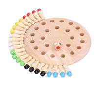 SPYMINNPOO Mémoire d'échecs Jeu de société Bois Memorque en Bois Matchstick échièces du Cerveau Cognitif Boosting Amusant pour Les Enfants Adultes Soulagement du Stress âgé Familial Liaison de la