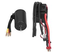 SPYMINNPOO Moteur RC et ESC, Moteur sans Balais de 3800kV et ESC 80A, Conception Précise avec Une Réponse de Gaz Améliorée par Fiche T pour 1/8 RC Car