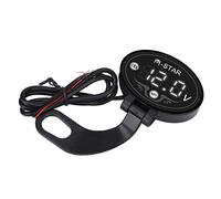 SPYMINNPOO Motorcycle LED Volt Gauge, Mesure de Tension Précise, Super Conception pour une Installation Facile avec un Rappel à Basse Tension