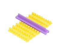 SPYMINNPOO Moule à Biscuits Lettres Anglaises Chiffres Timbres Moule à Biscuits à Gâteau pour Outils de Cuisson DIY Jaune + Violet 1 Jeu de Moules pour Enfants et Adultes