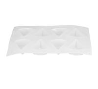 SPYMINNPOO Moule en Silicone Antiadhésif pour Gâteau au Fromage, Mousse, Chocolat, Pâtisserie, Dessert, 8 Cavités pour Friandises Faites Maison, Blanc, Résistant à la Chaleur -40 ℃ -230 ℃ 11,4 X 6,7