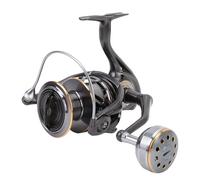 SPYMINNPOO Moulinet de Pêche à Tambour Fixe, Rapport de Démultiplication 5.2:1, Frein Magnétique 30 Kg, Interchangeable, Gaucher/droitier, pour Eau Salée et Eau Douce