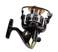 SPYMINNPOO Moulinet de Pêche Entièrement en Métal Résistant à la Mer 5.2:1 avec Arbre Principal en Laiton pour la Pêche en Radeau, la à L'ancre et Le Lancer de Canne, Culbuteur CNC sans Espace