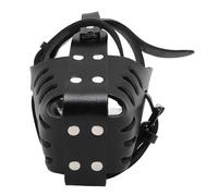 SPYMINNPOO Muselière de Panier pour Chien Haute Résistance pour la sécurité et la Protection, Couvre-Bouche Confortable pour Les Visites chez Le Vétérinaire, Simili Cuir Noir