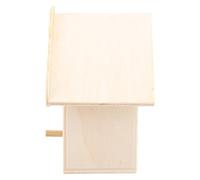 SPYMINNPOO Nichoir en Bois Fait à la Main, Panneau Composite, Cage à Oiseaux, Activités Créatives pour Enfants, Décoration de la Maison (Avant-Toit en Dentelle n ° 4)