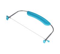 SPYMINNPOO Niveleur de Gâteau Réglable en Acier Inoxydable, Outil de Précis de Gâteau avec Poignée pour Boulangers à Domicile, Taille 13,58x6,3 Pouces (【29449】 Découpe de bleu)