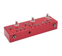 SPYMINNPOO Pédale de Guitare Multi-effets, Effecteur de Tampon Rouge en Métal avec Véritable Contournement, Distorsion de Chœur à Retard Analogique pour les Joueurs de Basse électrique