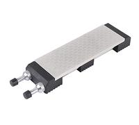 SPYMINNPOO Pierre à Aiguiser Double Face pour le Travail du Bois et la Cuisine avec Base Réglable, Grain 400/1000, pour Usage Domestique et Industriel, Diamant + Acier Inoxydable, Argent, 8,1 X 2,8