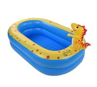 SPYMINNPOO Piscine Gonflable Double Couche pour bébé avec Jet d'eau, Idéale pour L'interaction Entre Enfants et Enfants, 42 X 41 X 32 Pouces, Matériau PVC, Temps de Jeu d'été