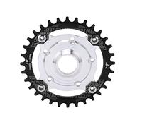SPYMINNPOO Plateau 104 BCD 32T, Adaptateur de Pignon 104BCD 32T Kit de Base de Conversion de Plaque de Dent Négative Positive pour Moteur D'entraînement Central Tongsheng (Black)