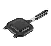 SPYMINNPOO Poêle à Frire Multifonctionnelle, Grille-pain pour Petit-déjeuner, Poêle Antiadhésive, électrique à Cuisson Rapide, Accessoire de Cuisine à Lisse, Aluminium Noir 14,4x6,3x1,4 Pouces pour