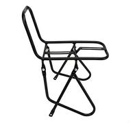 SPYMINNPOO Porte-Bagages Avant pour Vélo en Acier Robuste, Porte-Bagages de Tourisme Plus, Professionnel avec Déflecteur surélevé, pour Les Amateurs de Cyclisme, Acier, Noir