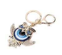 SPYMINNPOO Porte-clés en Strass Bleu Mauvais œil, Breloque de Sac à Main à la Mode pour Femmes, Porte-clés en Cristal en Alliage de Zinc pour la Décoration Murale, la Maison et le Bureau