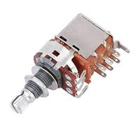 SPYMINNPOO Potentiomètre de Contrôle de Guitare Potentiomètre de Basse de Guitare électrique en Métal de Haute qualité pour le Réglage de la tonalité du Volume, A500k adapté à L'interrupteur (SILVER)